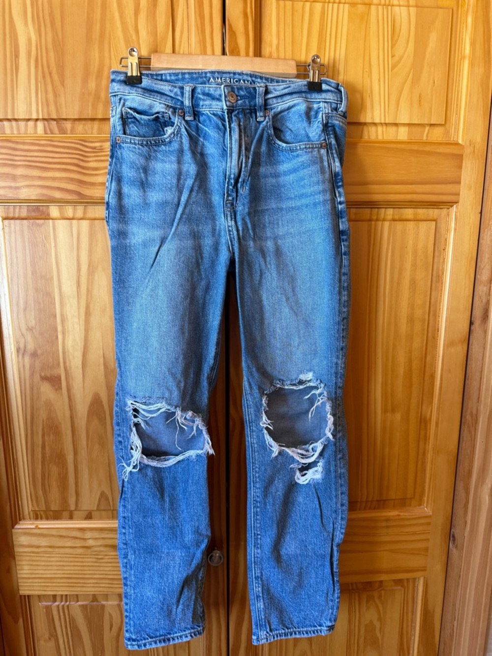 American Eagle strigid mom jeans
